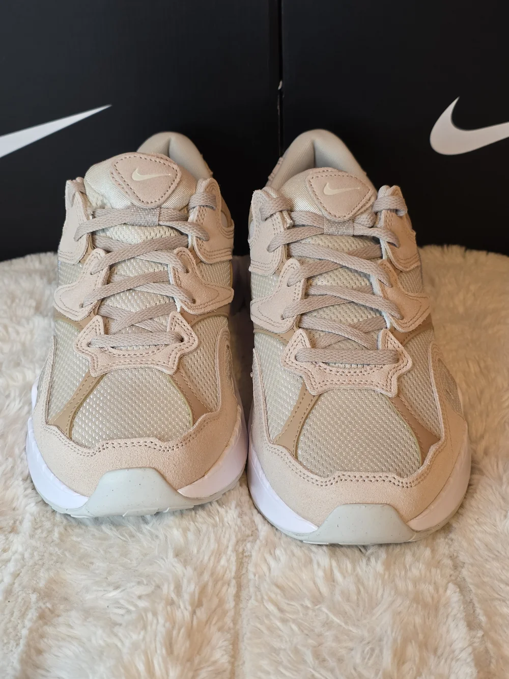 Nike Women’s Beige Mesh Running Sneakers